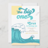 Big One Surfing Invitation | Invitation à grande v (Devant)