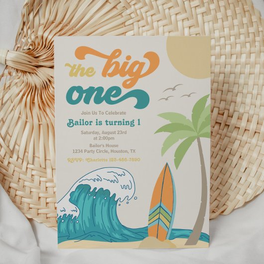 Big One Surfing Invitation | Invitation à grande v