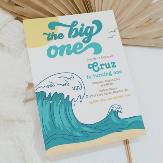 Big One Surfing Invitation | Invitation à grande v
