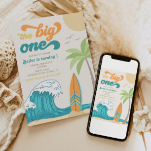 Big One Surfing Invitation   Uitnodiging voor Big 