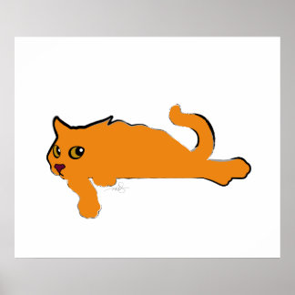 Big Oranje Cat Art Poster