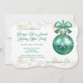 Big Ornament Green Kerstfeestdag Kantoor Kaart (Voorkant)