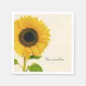 Big Painted Zonnebloem Rustiek Land Custom Party Servetten (Voorkant)