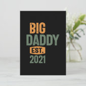 Big Papa Est 2021 | vader opa Gift Bedankkaart (Staand voorkant)