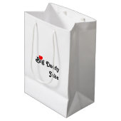 Big papa met Red Heart middelgrote Gift Bag Medium Cadeauzakje (Voorkant Gekanteld)