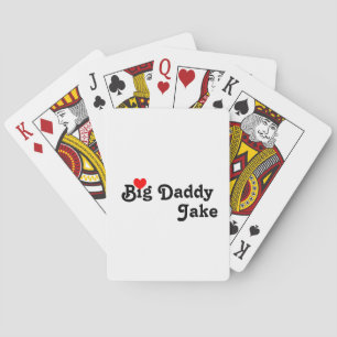 Big papa met Red Heart-speelkaarten Pokerkaarten