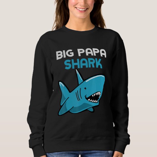 Big Papa Shark  Family Trui (Voorkant)