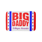 Big papa Stars en Stripes met Jouw naam Badmat (Voorkant)