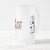 Big Paws, Big Happiness Frosted Mug (Devant droit)