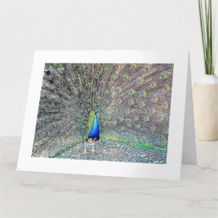 Big Peacock Wenskaart Kaart