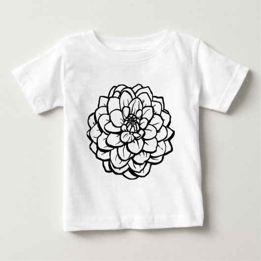 Big Pen en Ink Dahlia - Zwart op wit (Voorkant)