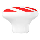 Big Peppermint Snoep Ceramic Knob. Keramische Knop (Zijkant)