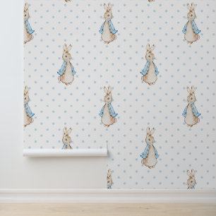 Big Peter het Konijn Beatrix Potter Polka Dots Behang