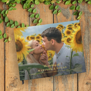 Big Photo & Gold Lettres Noir le Mariage de