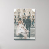 Big Photo Wedding Gift Script Calligraphy Vows Canvas Afdruk (Voorkant)