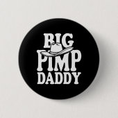 Big Pimp Daddy Halloween kostuum Ronde Button 5,7 Cm (Voorkant)