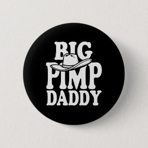 Big Pimp Daddy Halloween kostuum Ronde Button 5,7 Cm