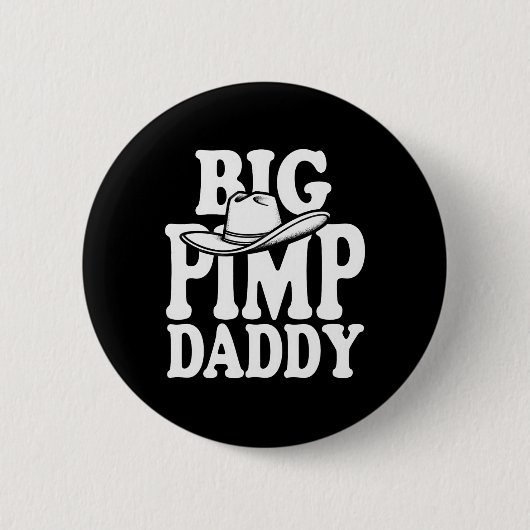 Big Pimp Daddy Halloween kostuum Ronde Button 5,7 Cm (Voorkant)
