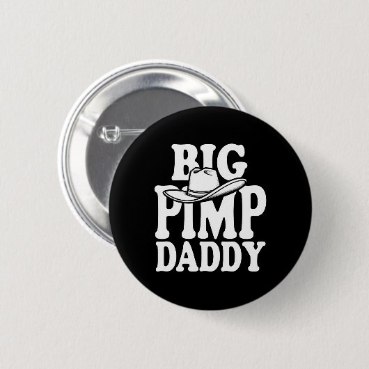 Big Pimp Daddy Halloween kostuum Ronde Button 5,7 Cm (Voorkant /achterkant)