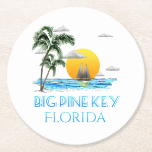 Big Pine Key Florida Keys Sailing Ronde Kartonnen Onderzetter