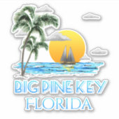 Big Pine Key Florida Keys Zeilen Sticker (Voorkant)