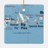 Big Pine Key Map Keramisch Ornament (Achterkant)
