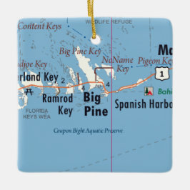 Big Pine Key Map Keramisch Ornament