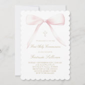 big pink bow | First Communion Kaart (Voorkant)