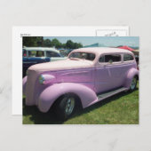 Big Pink Car Briefkaart (Voorkant / Achterkant)