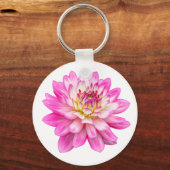 Big Pink Dahlia Sleutelhanger (Voorkant)