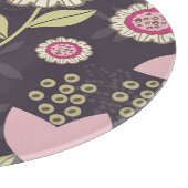 Big Pink Floral Tulip Pattern Snijplank (Hoek)