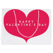 Big Pink Heart Saint-Valentin Sac cadeau (Dos)