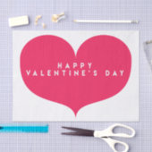 Big Pink Heart Valentijnsdag Tissue Paper Tissuepapier (Craft)