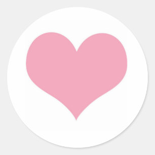 Big Pink Love Heart Ronde Sticker