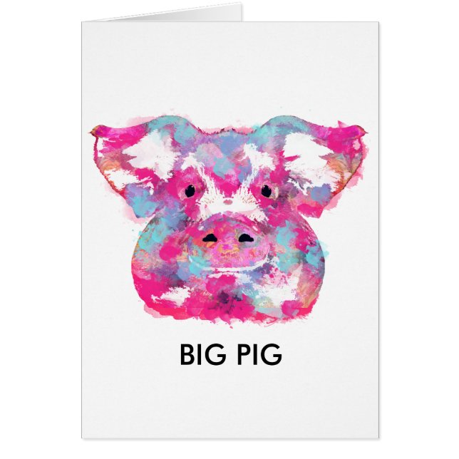 Big pink pig dirty ego (Devant)
