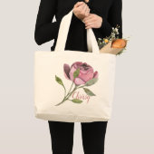 Big Pink-ventilator met naam Grote Tote Bag (Voorkant (product))