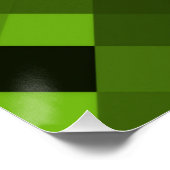 Big Pixel Background - Lime Green Perfect Poster (Hoek)
