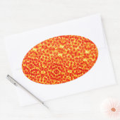 Big Pizza Pattern Ovale Sticker (Envelop)