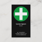 Big Plus Signs Green - zwart Visitekaartje (Achterkant)