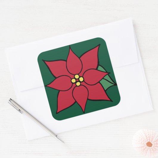 Big Poinsettia Stickers (Enveloppe)