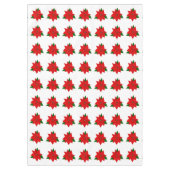 Big Poinsettia ventilator patroon op witte tablet Tafelkleed (Voorkant)