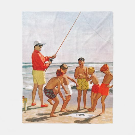 Big Pole Little Fish van Richard Sargent Fleece Deken (Voorkant)