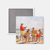 Big Pole Little Fish van Richard Sargent Magneet (Voorkant / Achterkant)