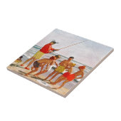 Big Pole Little Fish van Richard Sargent Tegeltje (Zijkant)