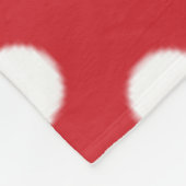 Big Polka Dot Pattern Fire Engine Red Fleece Deken (Hoek)