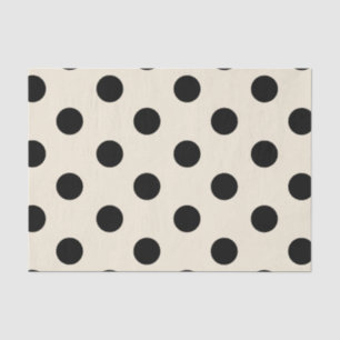 Big Polka Dots Black Chic Pattern-document Tissuepapier