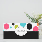 Big Polka Dots Boutique Style Cadeaubonnen (Staand voorkant)