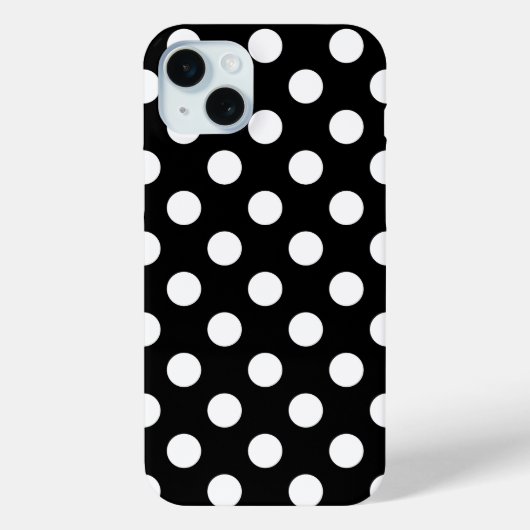 Big Polka Dots Zwart-wit Trend Design Case-Mate iPhone Case (Achterkant)
