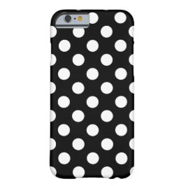 Big Polka Dots Zwart-wit Trend Design iPhone 15 Mini Hoesje
