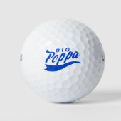 Big Poppa Dad Day Gift Golfballen (Voorkant)